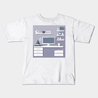 Halloween office interior Kids T-Shirt